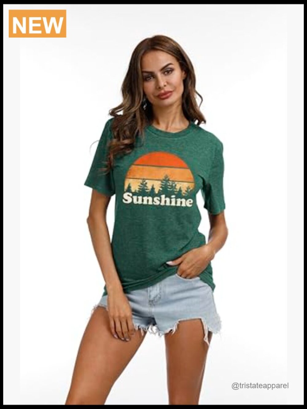 Women's Vintage Floral Graphic Tee Short Sleeve Crewneck Loose Fit T-Shirt - Picture 2 of 4
